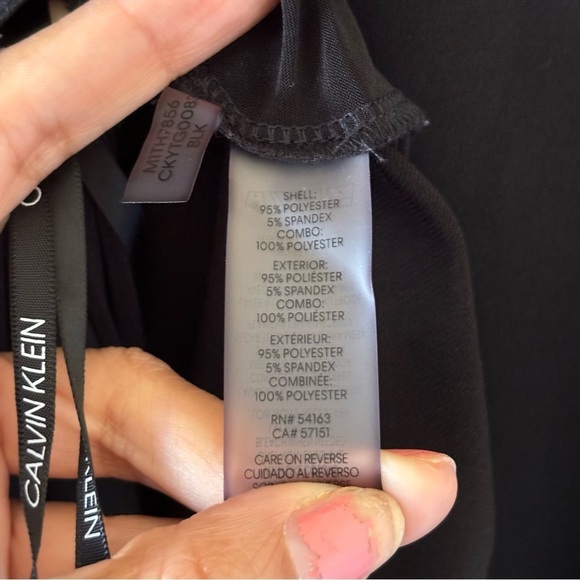 Calvin Klein pocket tunic blouse hem split size Large - Picture 5 of 9